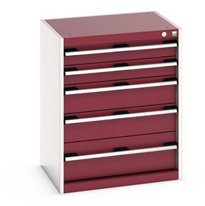 40011046.** Cabinet consists of 2 x 100mm, 2 x 150mm and 1 x 200mm high drawers 100% extension drawer with internal dimensions of 525mm wide x 400mm deep. The drawers...